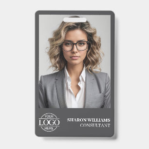 Badge Logo de société de photo d'employé personnalisé mo