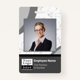 Badge Logo de style Carré ou cercle - ID employé