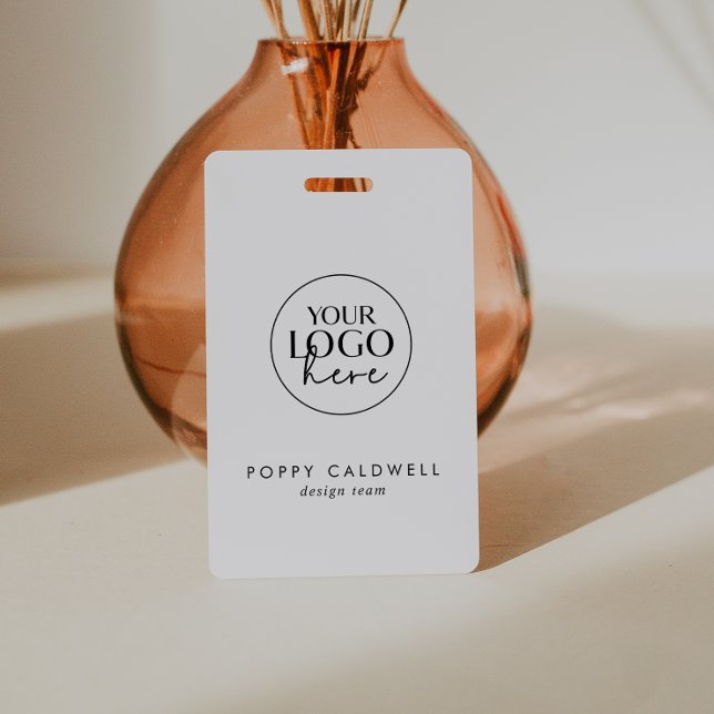 Badge Logo de typographie chic Code QR Carte d'identité  (Créateur téléchargé)