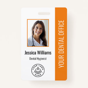Badge Logo de votre cabinet dentaire Identifiant photo O