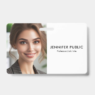 Badge Logo de votre entreprise ici Modèle photo employé