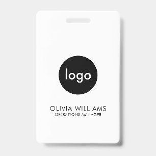 Badge Logo d'entreprise de carte d'identité minimaliste