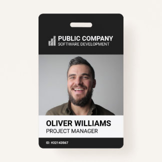 Badge Logo d'entreprise moderne Photo d'identification d