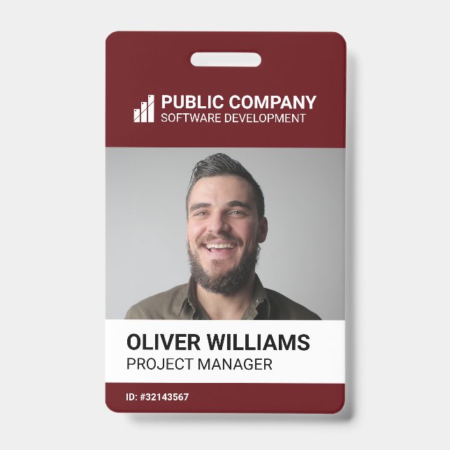 Badge Logo d'entreprise moderne Photo d'identification d (Avant)