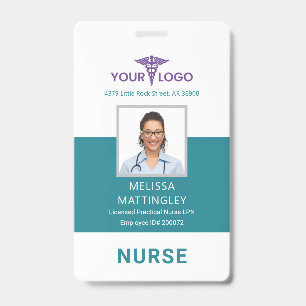 Badge Logo d'entreprise moderne pour les employés et car