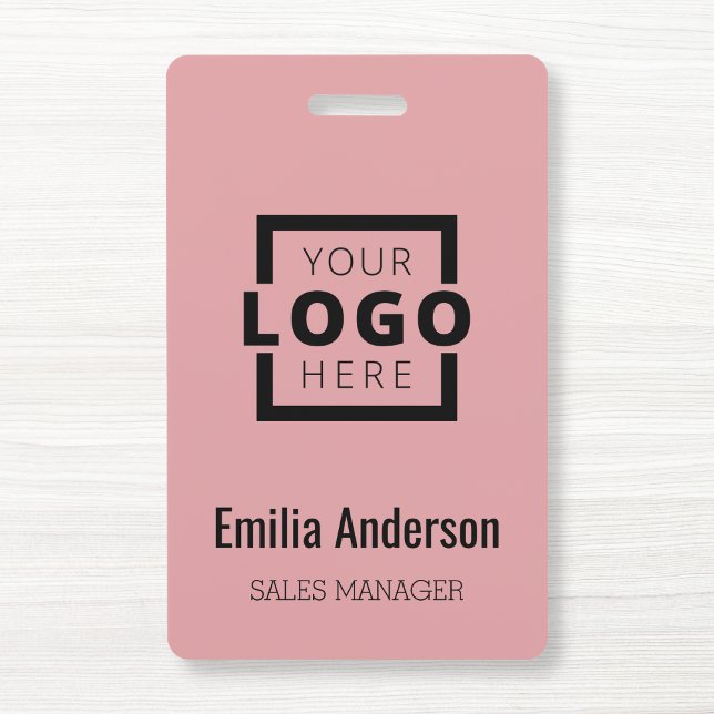 Badge Logo d'entreprise personnalisé Code-barres de base (Créateur téléchargé)