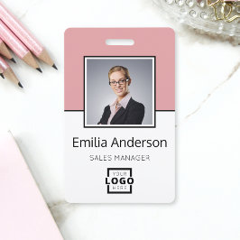 Badge Logo d'entreprise personnalisé Code-barres de base