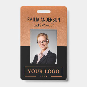Badge Logo d'entreprise personnalisé Copier photo de bas