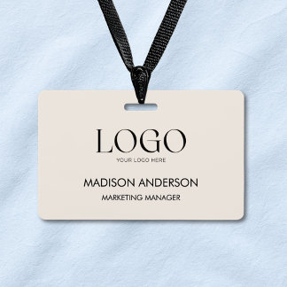 Badge Logo d'entreprise personnalisé moderne ID