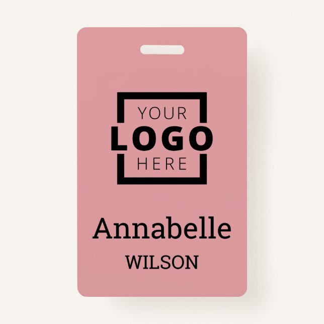 Badge Logo d'entreprise personnalisé Nom de l'employé de (Devant)