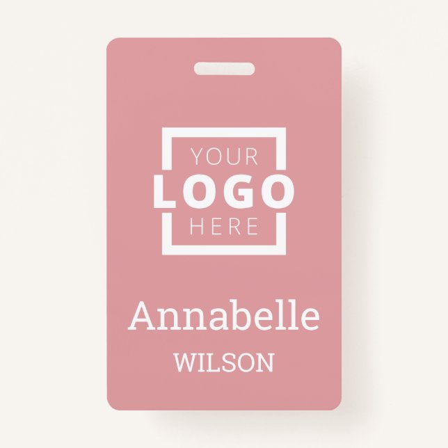 Badge Logo d'entreprise personnalisé Nom de l'employé de (Devant)
