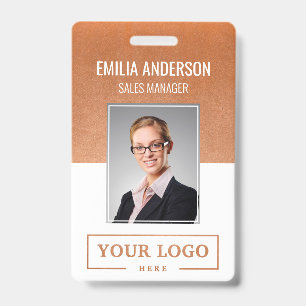Badge Logo d'entreprise personnalisé Photo de base de l'