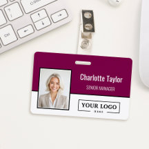 Logo d'entreprise personnalisé Photo d'employé
