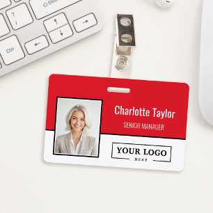Badge Logo d'entreprise personnalisé Photo d'employé