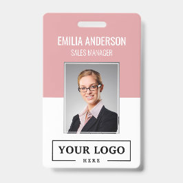 Badge Logo d'entreprise personnalisé - Photo d'employé d