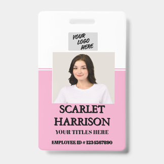 Badge Logo d'entreprise personnalisé Photo d'employé ros