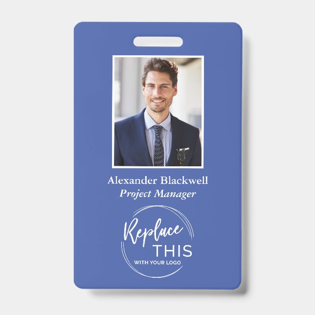 Badge Logo d'entreprise personnalisé pour employés avec  (Avant)