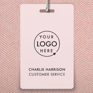 Badge Logo d'identification commerciale Pink Employee