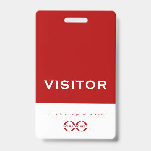 Badge Logo d'insigne de visite professionnel