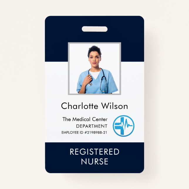 Badge Logo du centre Médicale personnalisé ID photo empl (Devant)