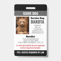 Logo du chien du guide noir Code QR Code photo