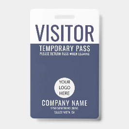 Badge Logo du Visitor Blue Company Identifiant du Pass a