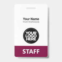 Logo employé Étiquette de personnel identique à l'