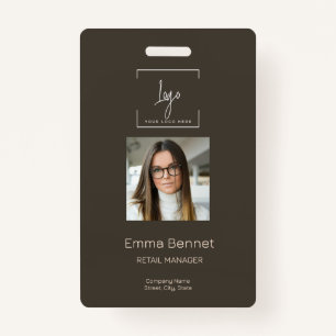 Badge Logo Employé Photo ID Société
