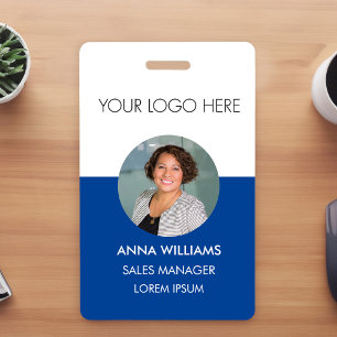 Badge Logo employé rond Carte d'identité photo