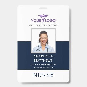 Badge Logo et carte d'identité de l'employé de la sociét