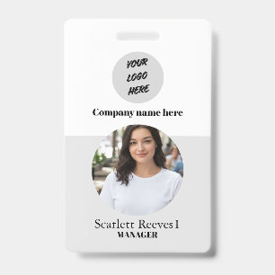 Badge Logo et clip d'entreprise personnalisé pour employ