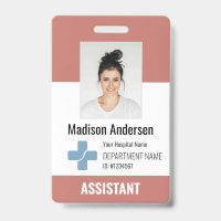 Logo et ID photo de l'employé de l'hôpital personn
