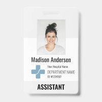 Logo et ID photo de l'employé de l'hôpital personn