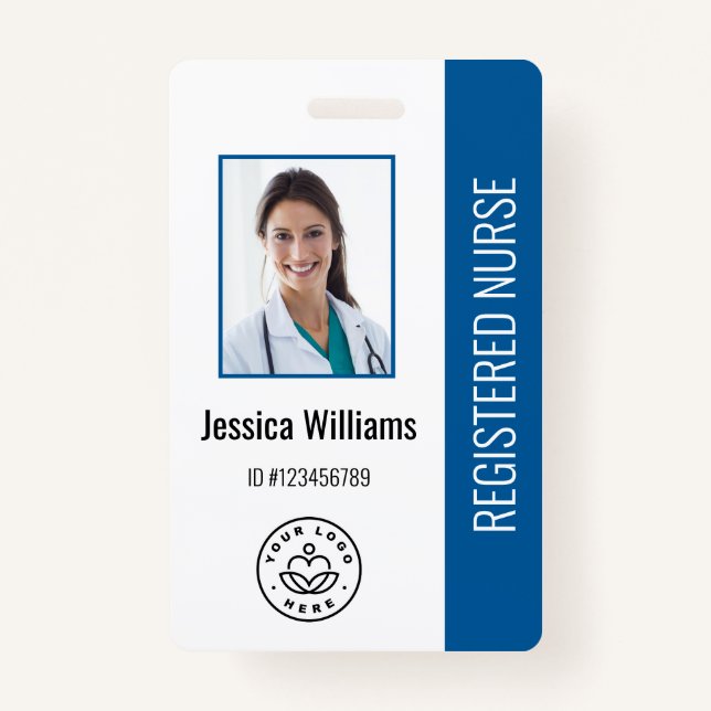 Badge Logo et ID photo des employés de l'hôpital (Devant)