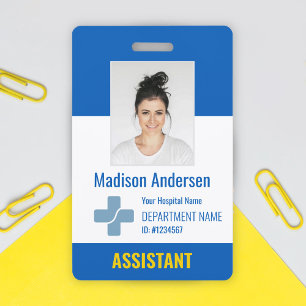 Badge Logo et ID photo des employés de l'hôpital