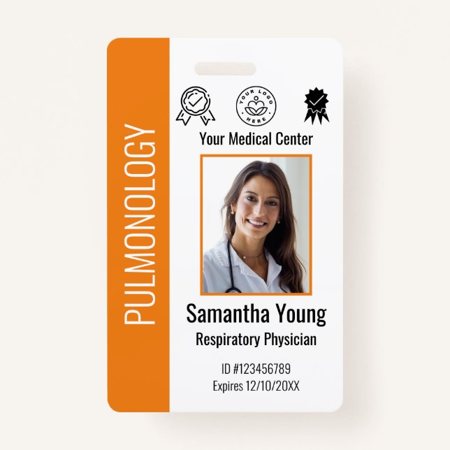 Badge Logo et ID photo des employés de l'hôpital (Devant)