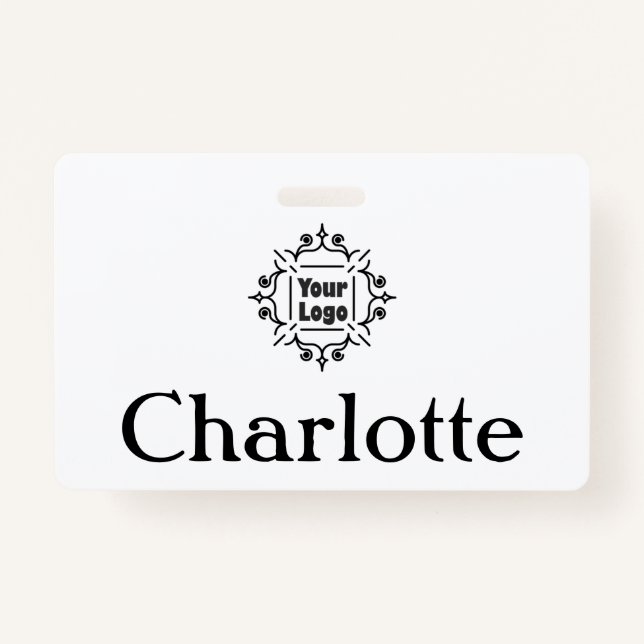 Badge Logo et nom de l'entreprise ou de l'entreprise per (Devant)