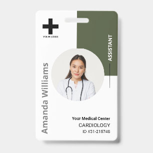 Badge Logo et photo personnalisés d'employé d'hôpital