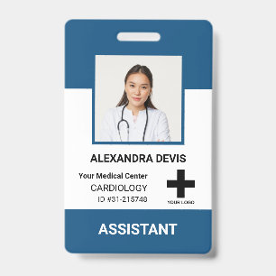 Badge Logo et photo personnalisés d'employé d'hôpital