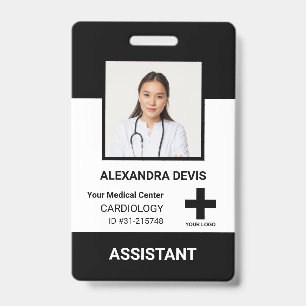 Badge Logo et photo personnels des employés de l'hôpital