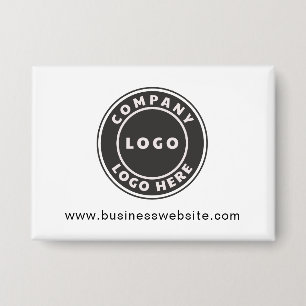 Badge Logo et site Web d'entreprise simple personnalisé