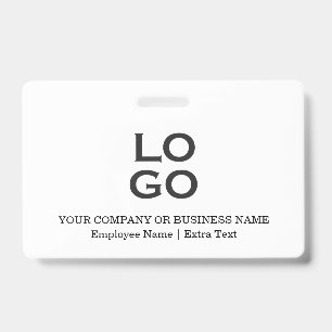 Badge Logo et titre personnalisés d'entreprise ou d'entr