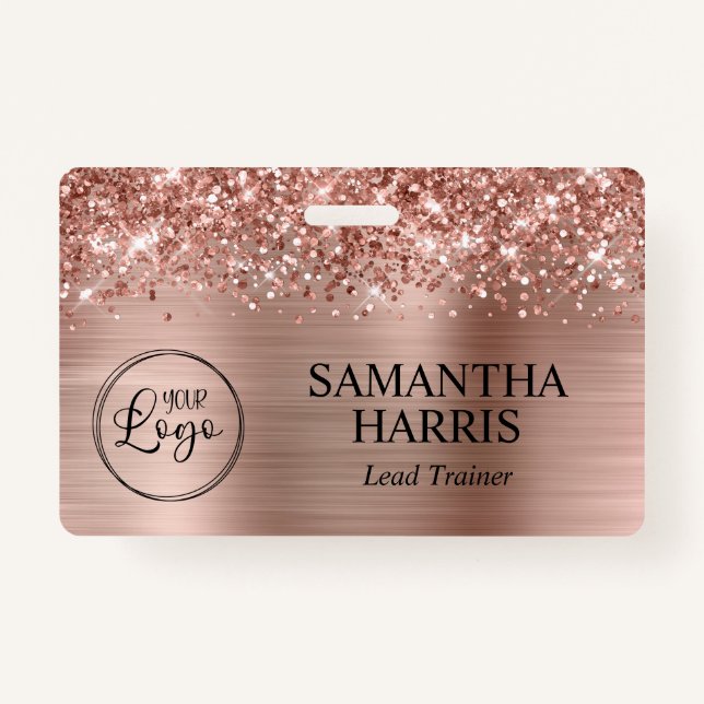Badge Logo Gold Foil Rose (Devant)