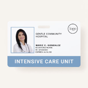 Badge Logo Médicale Light Blue Hospital - ID photo