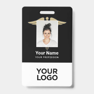 Badge Logo Moderne Employé Médecin Infirmière Photo Nom