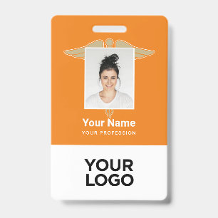 Badge Logo Moderne Employé Médecin Infirmière Photo Nom