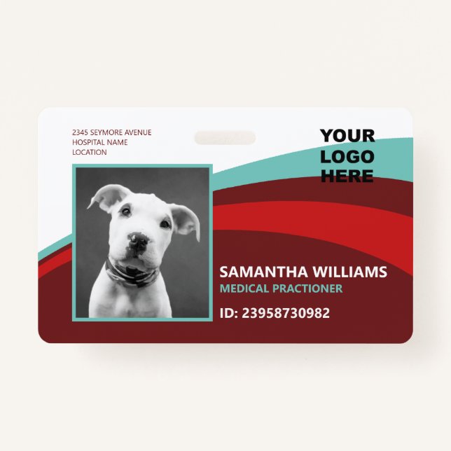 Badge Logo moderne ID photo Médicale Professional (Devant)