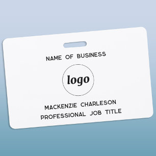 Badge Logo Nom Commercial Professionnel
