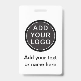Badge Logo ou photo personnalisé nom de l'employé id