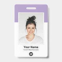 Logo personnalisé de grande photo d'employé violet